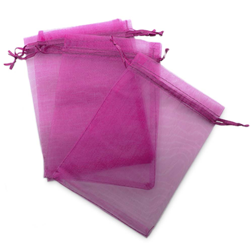 Bolsitas de organza fucsias 13x17 cm