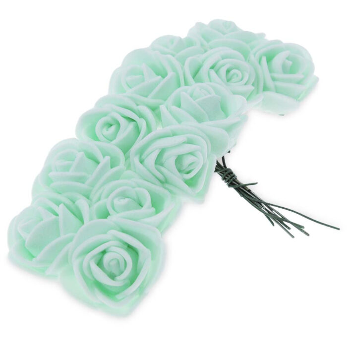 Mini flores mint con alambre