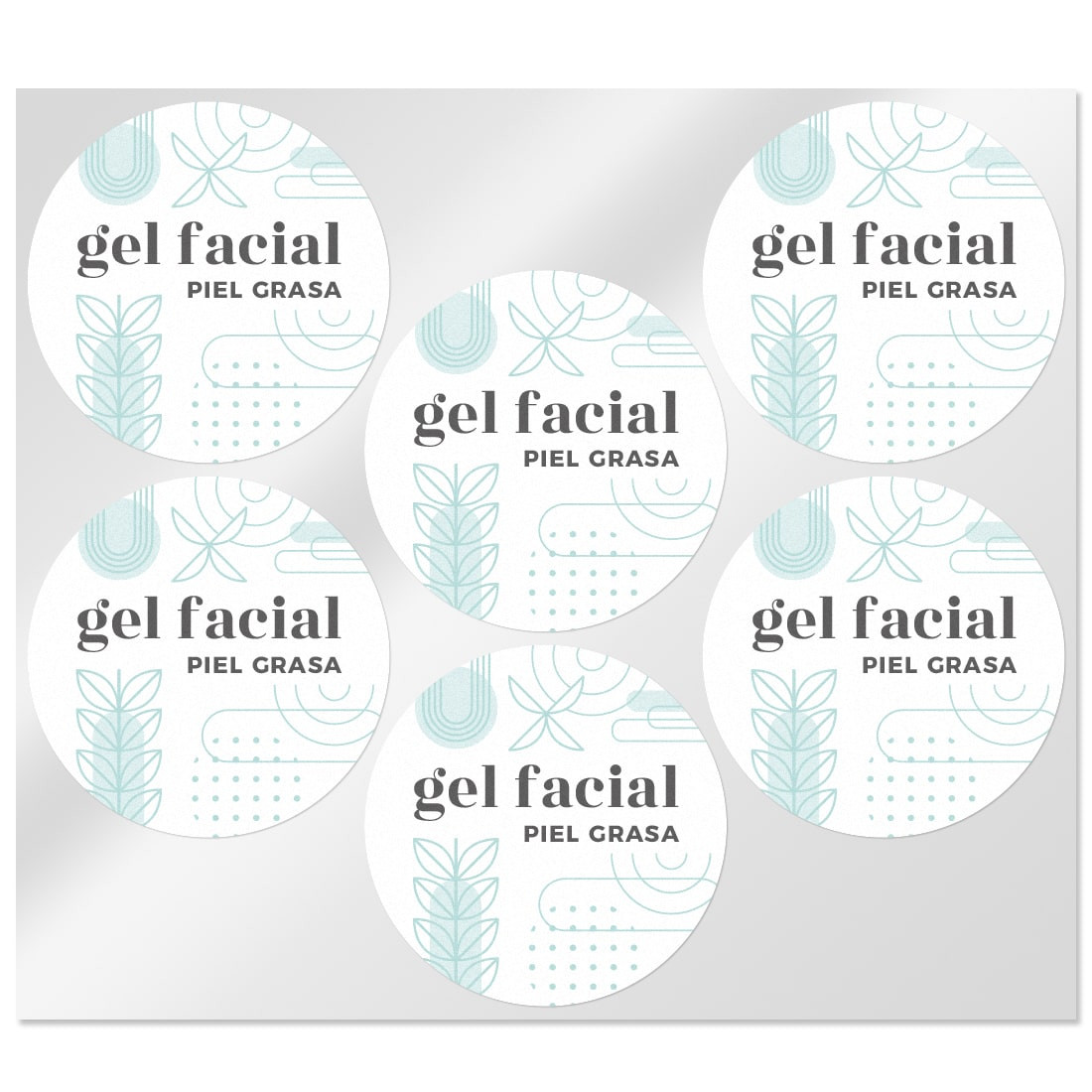 Pegatinas para gel facial piel grasa