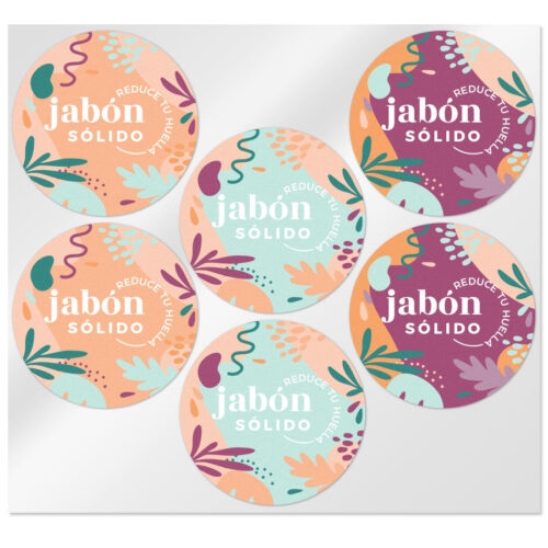 Pegatinas jabón sólido