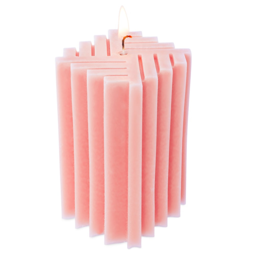 Molde rectangular estriado velas