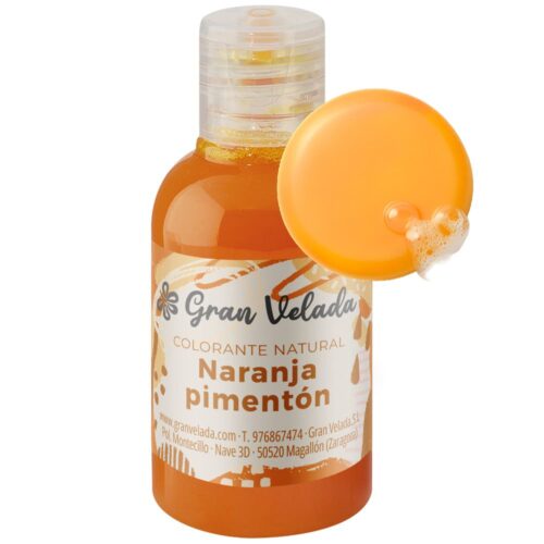 Colorante, natural, naranja, pimentón líquido