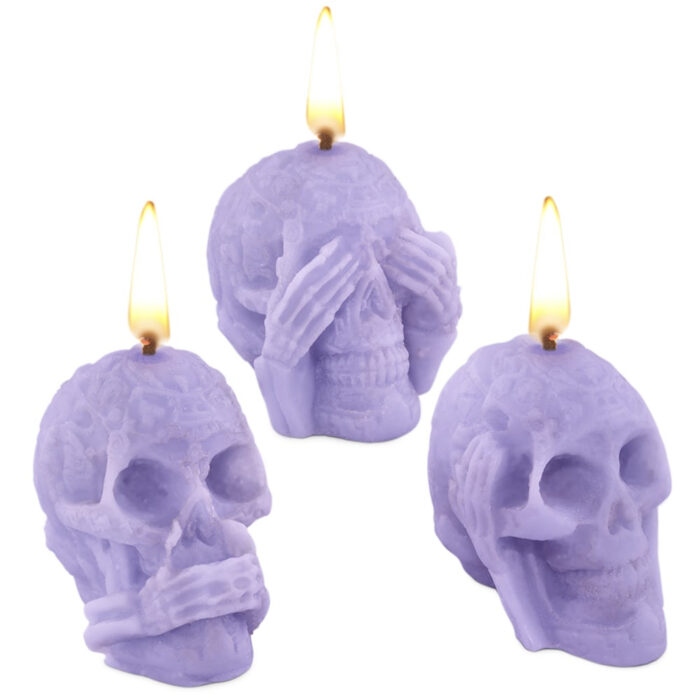 Molde 3 calaveras sabias para hacer velas