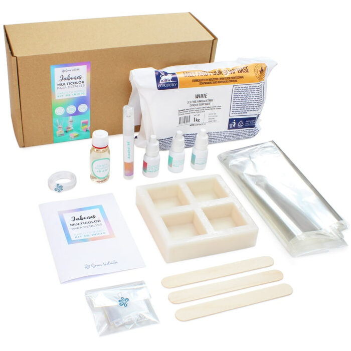 Kit todo incluido para hacer jabones multicolor para detalles