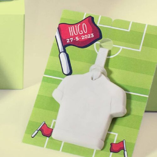 Kit como hacer detalles de ceramica perfumada fútbol. Materiales e instrucciones