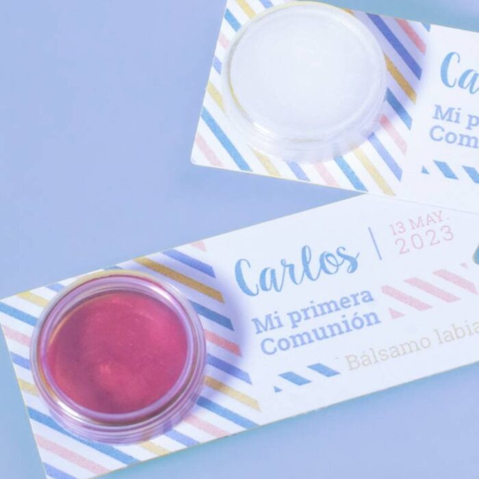 Kit como hacer balsamos labiales para detalles modelo banderin. Materiales e instrucciones