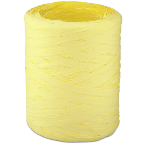 Cinta de rafia amarillo pastel