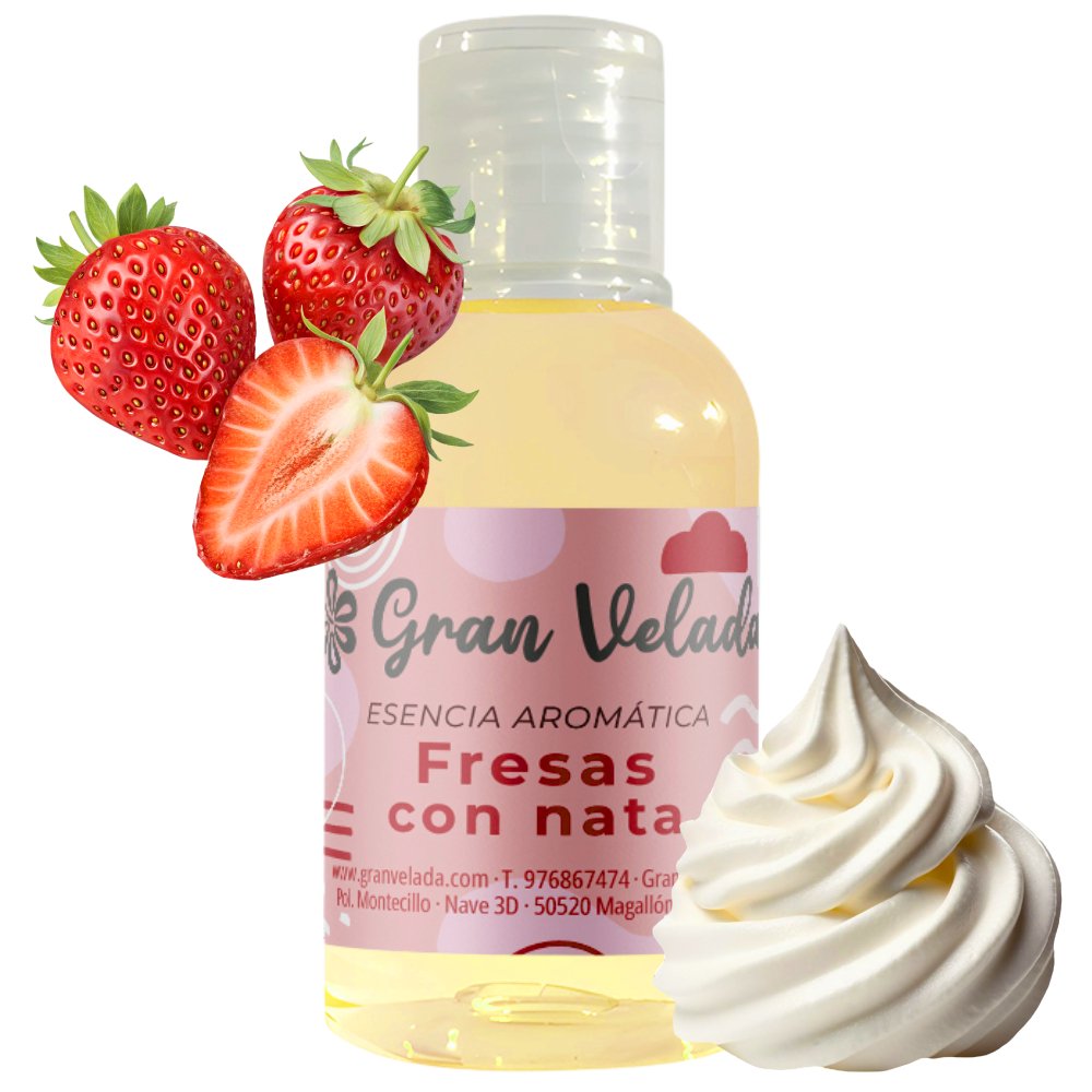 Esencia aromática fresas con nata