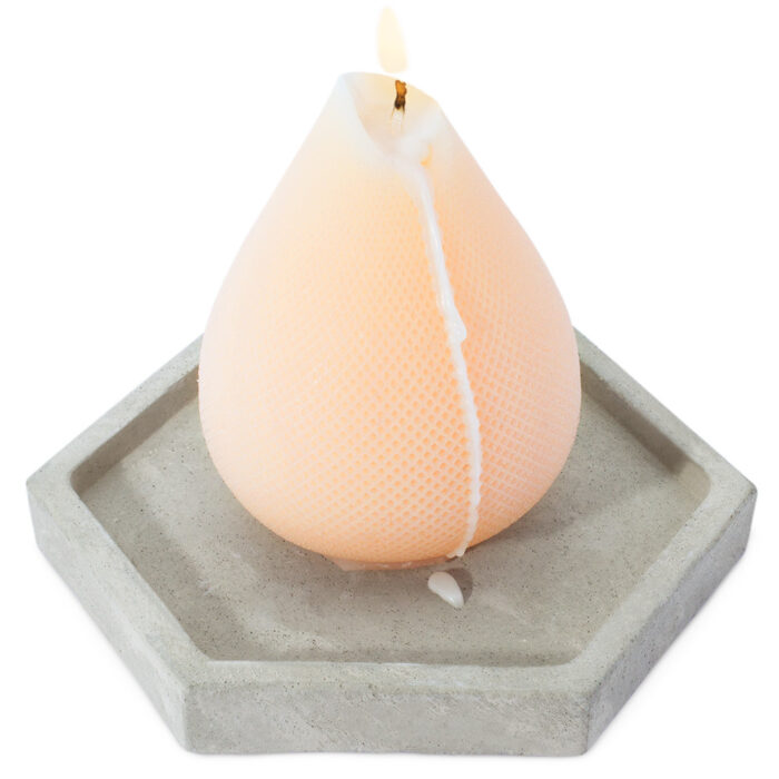 Molde plato hexagonal base para velas