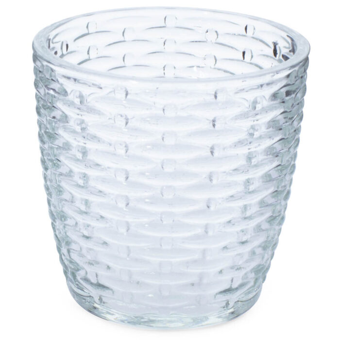 Vasos grandes de cristal decorados para hacer velas