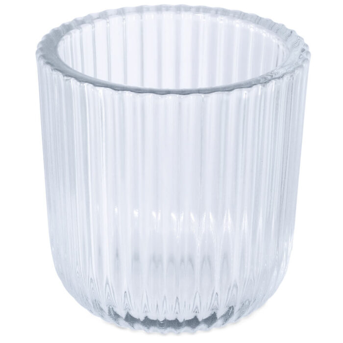 Pack de 3 vasos de cristal grandes basic para velas