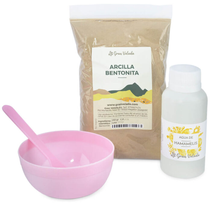 Kit basico para hacer mascarillas de arcilla bentonita