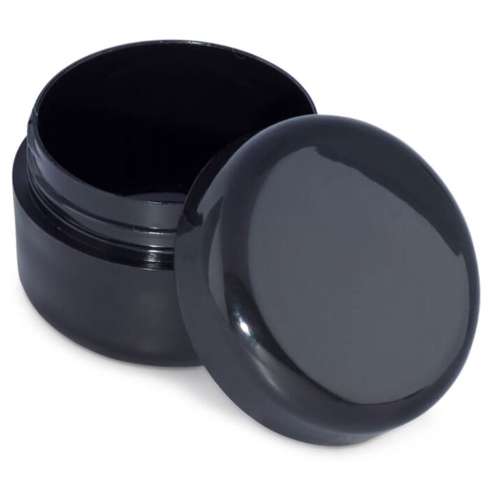 Envase de plastico negro de 5 ml