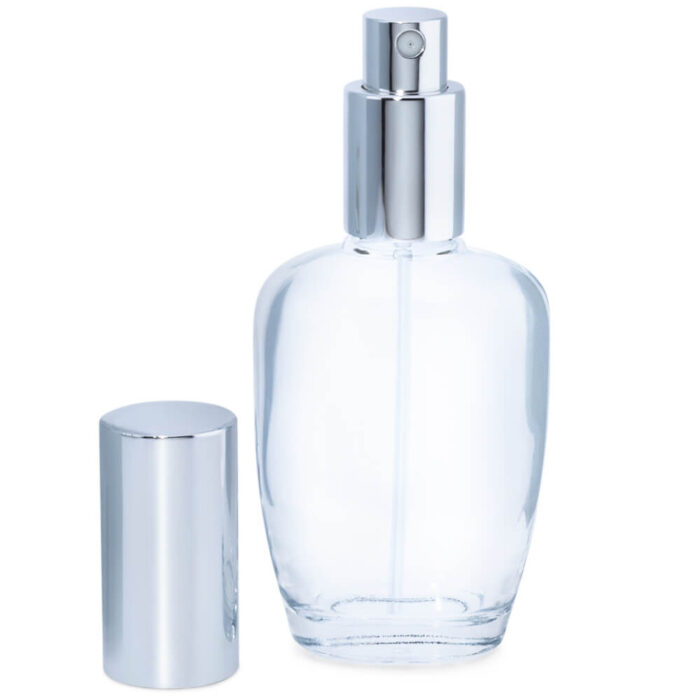 Frasco perfume 50 ml ovalado con spray pulverizador por mayor