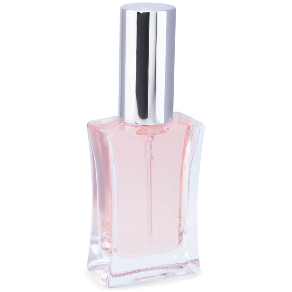 Frasco perfume 30 ml silueta pulverizador plateado por mayor