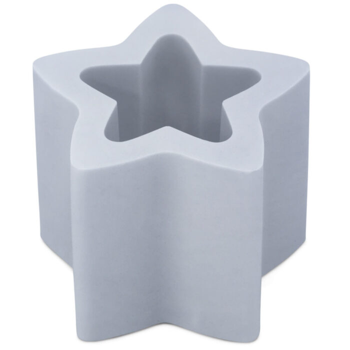 Molde silicona estrella para hacer recipiente para velas