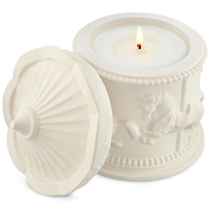 Molde carrusel recipiente con tapa para velas