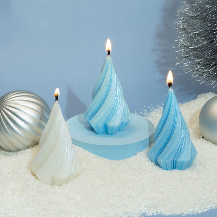 Resultado del kit como hacer 8 velas frozen de Navidad