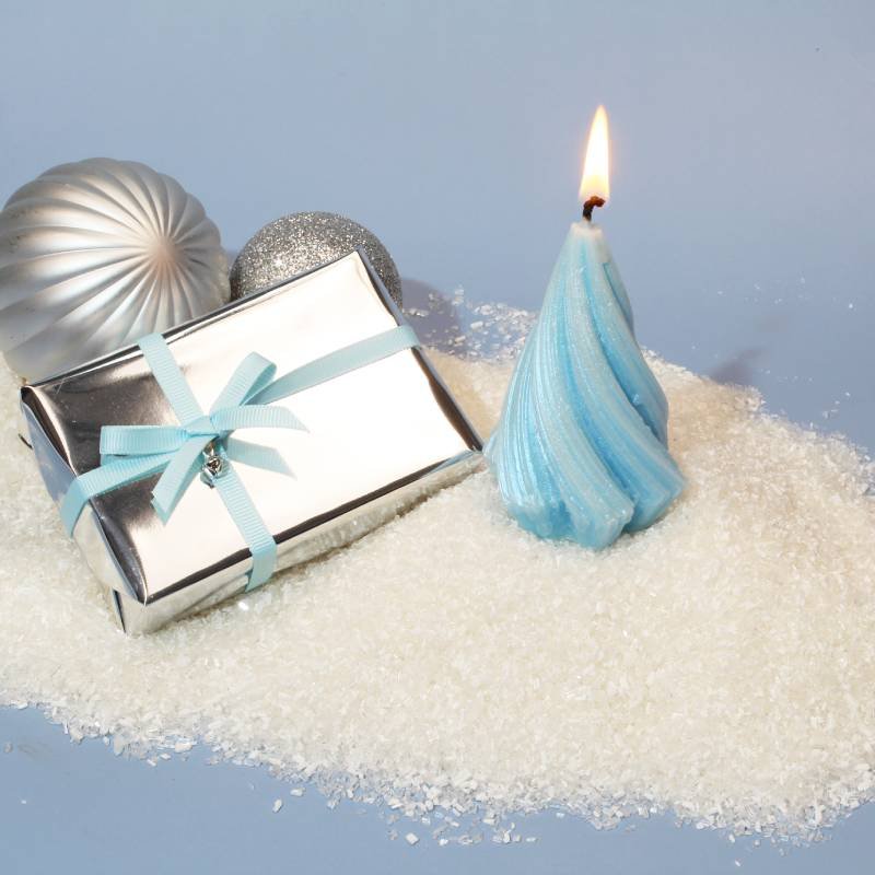 Kit como hacer 8 velas frozen de Navidad. Materiales e instrucciones