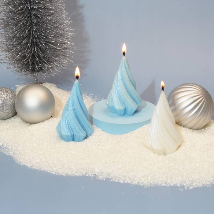 Kit como hacer 8 velas frozen de Navidad. Materiales e instrucciones