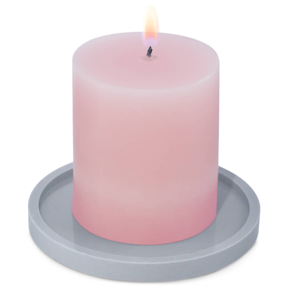 Molde plato grande con borde base para velas