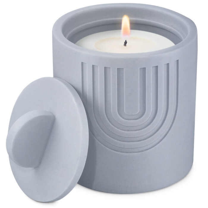 Molde de silicona recipiente U con tapa para velas