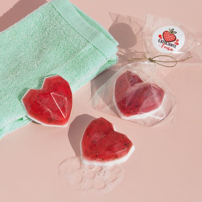 Exfoliantes caseros con forma de corazon