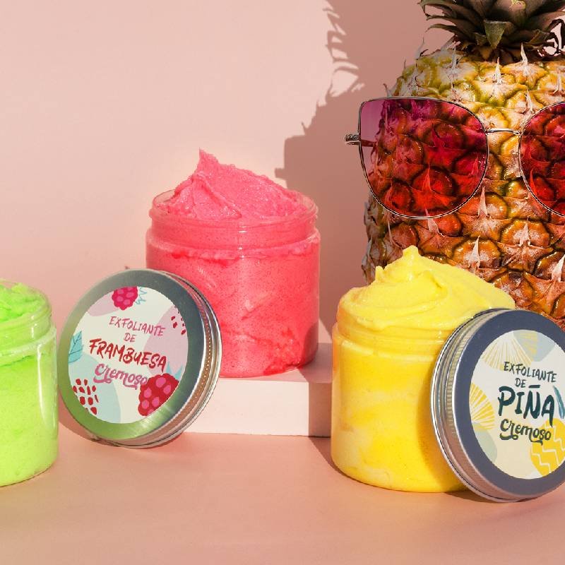 Kit como hacer exfoliantes cremosos de frutas. Materiales e instrucciones