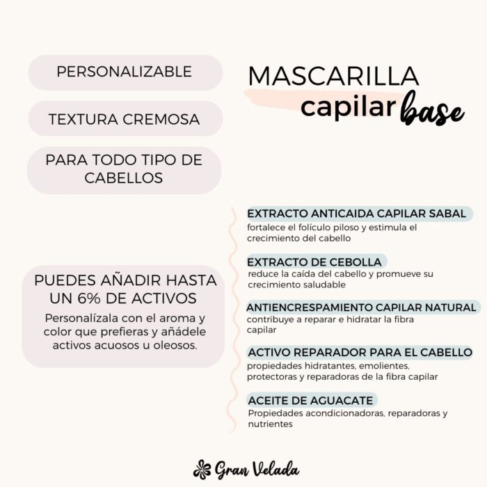 Infografia mascarilla capilar base