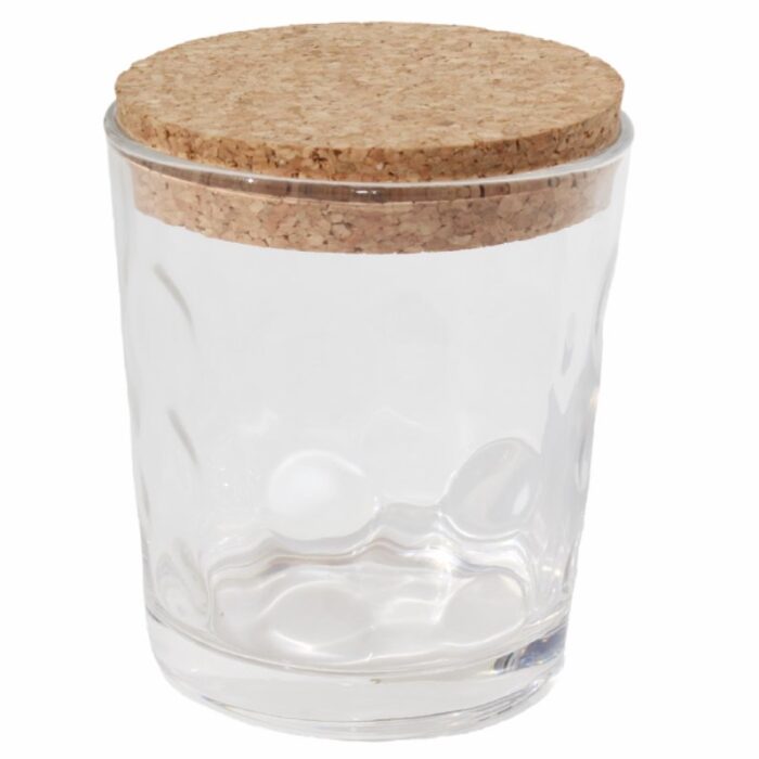 Vaso 260 ml orbital con tapa de corcho para velas