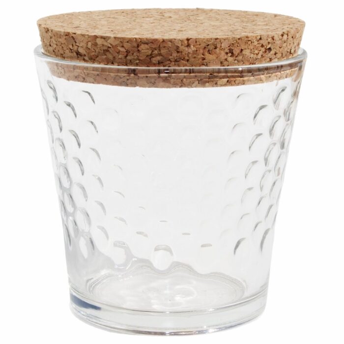 Vaso 280 ml panal de abejas con tapa de corcho para velas