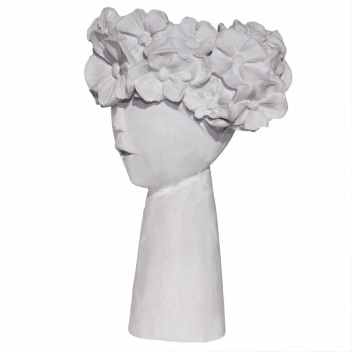 Molde recipiente de velas busto floral