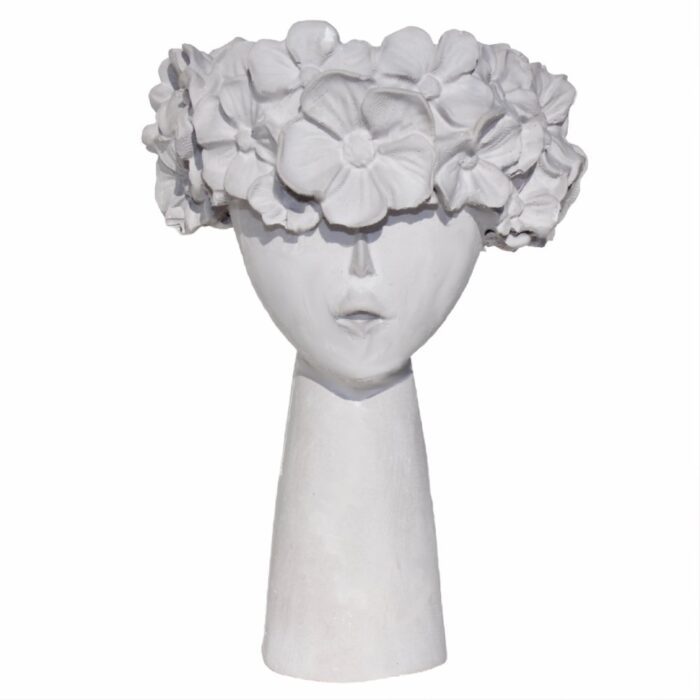 Molde recipiente de velas busto floral