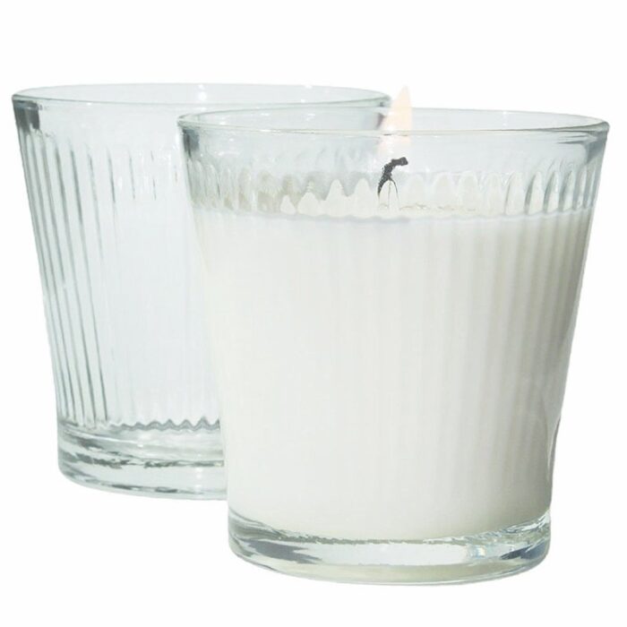 Vaso 280 ml estriado para velas