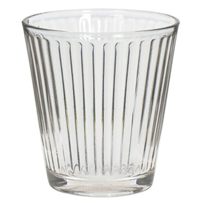 Vaso 280 ml estriado para velas