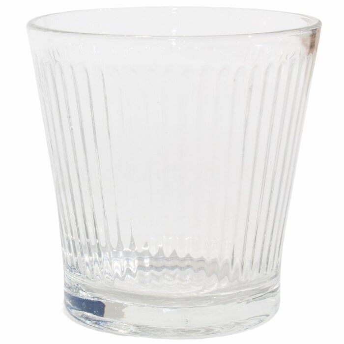 Vaso 280 ml estriado para velas