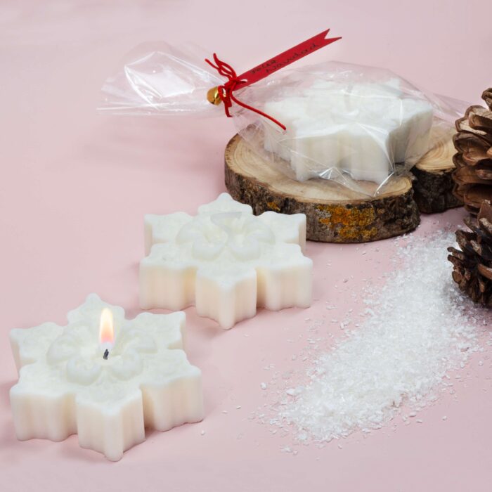 Kit velas estrella de hielo navidad