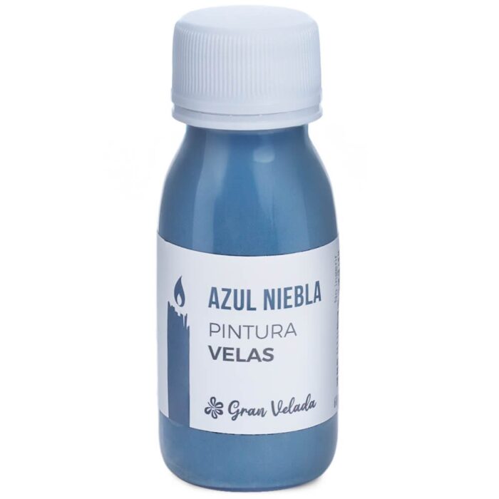 Pintura azul niebla para velas