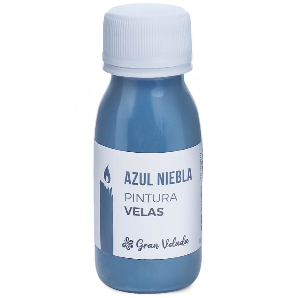 Pintura azul niebla para velas