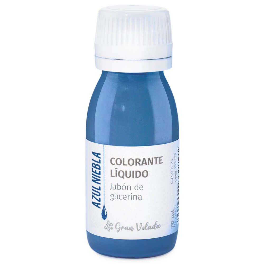 Colorante jabon glicerina azul niebla