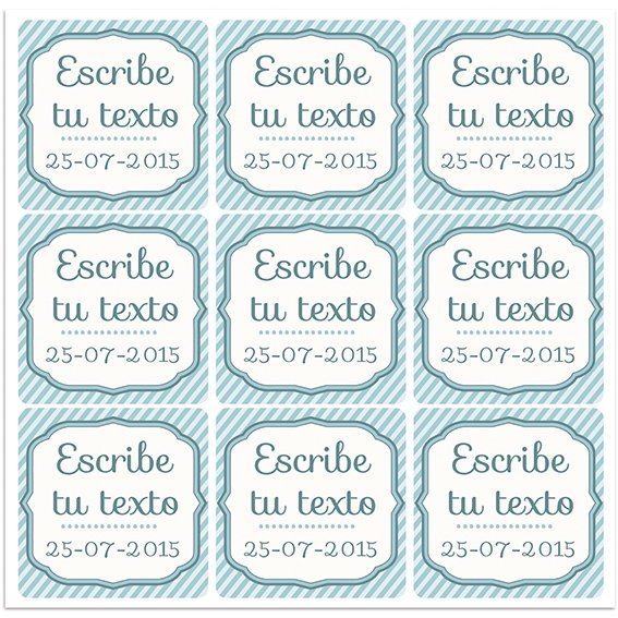 Pegatinas personalizadas azules