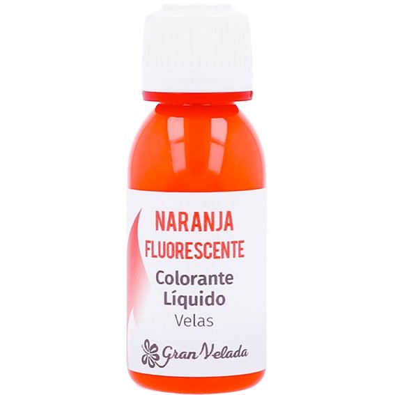 Colorante liquido velas naranja fluorescente