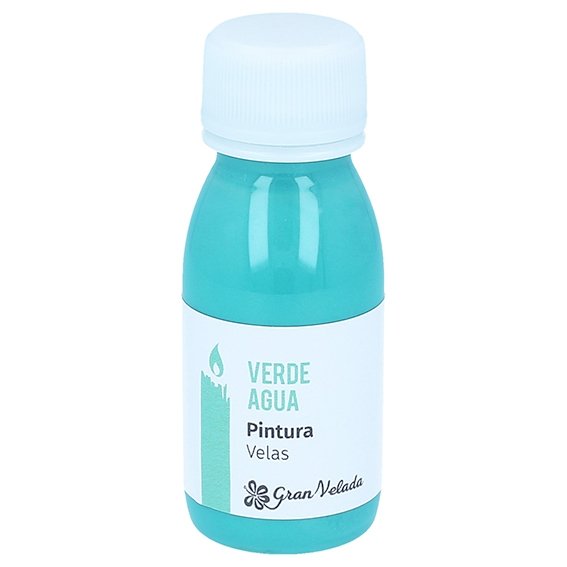 Pintura verde agua para velas