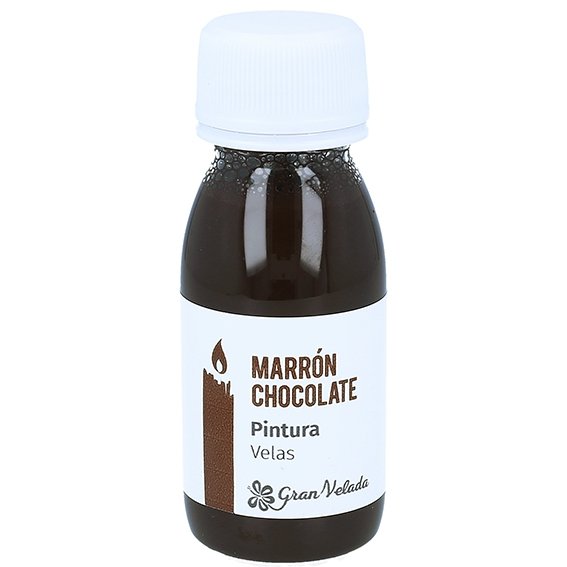 Pintura marron chocolate para velas