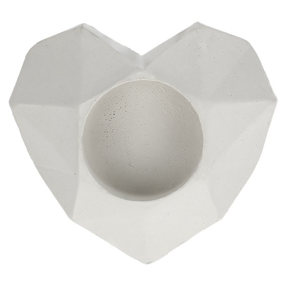 Molde para portavelas corazon geometrico