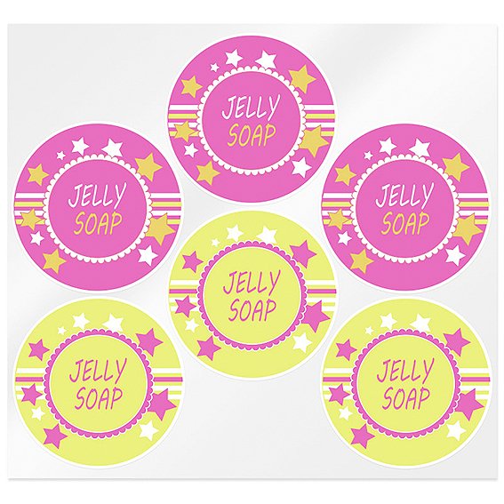 Pegatinas jelly soap