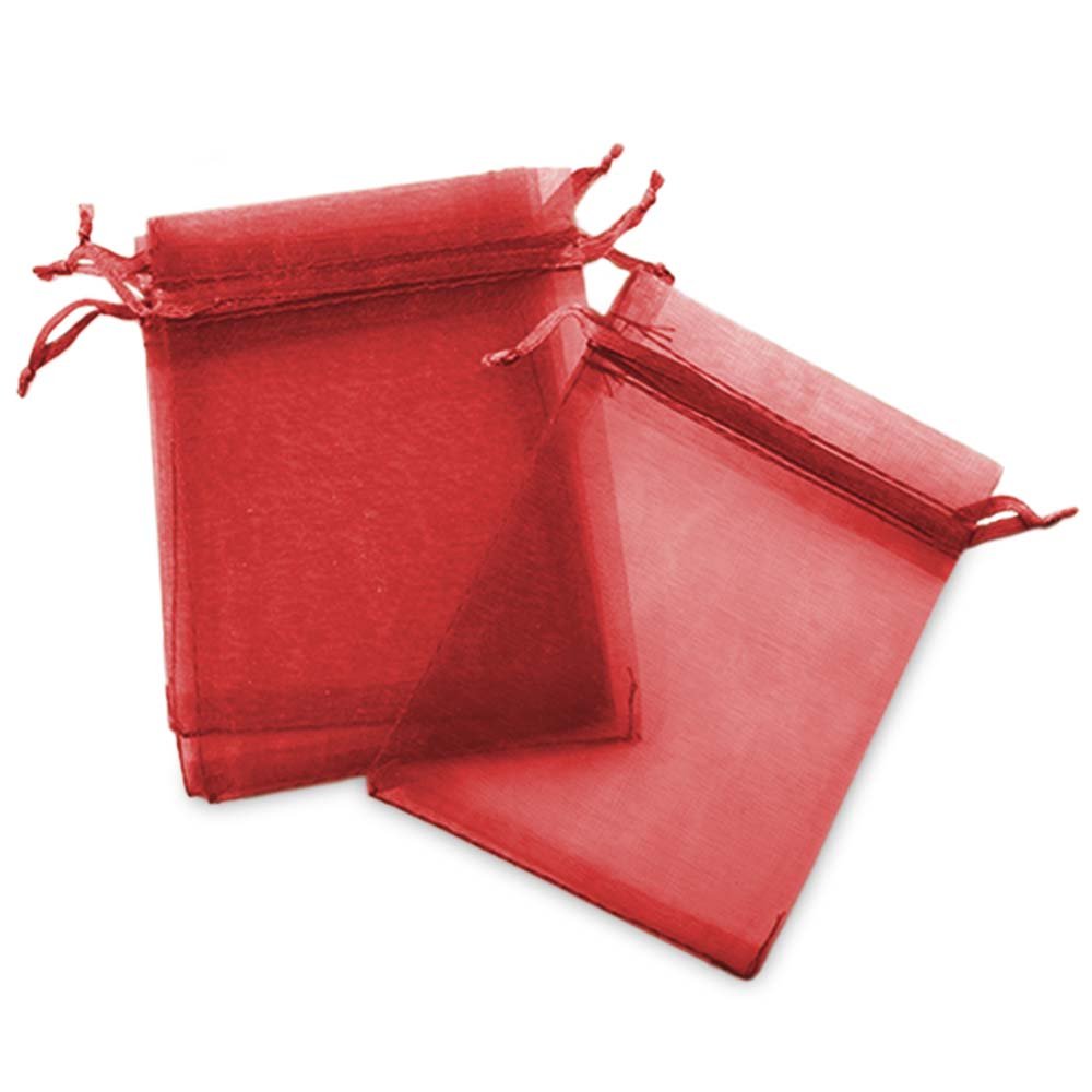 Bolsitas de organza rojas 9x12 cm