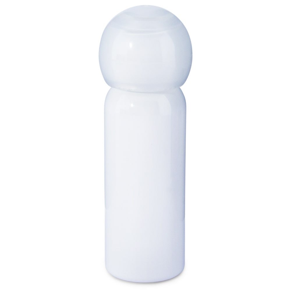 Botella PET blanca 15 ml tapon bola transparente