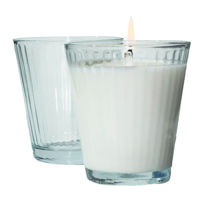 Vaso 230 ml rayas para velas