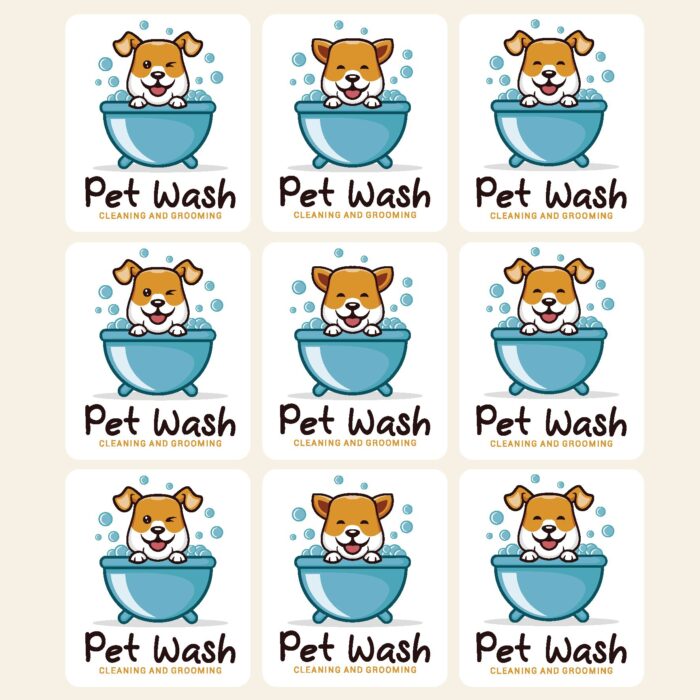 Pegatinas pet wash